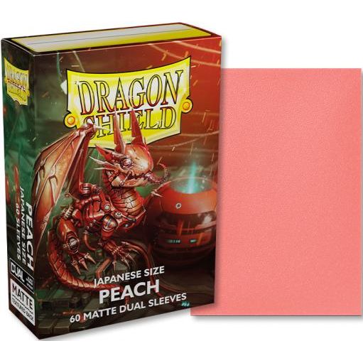 Dragon Shield: Peach Matte Japanese Size 60ct Dual Sleeves