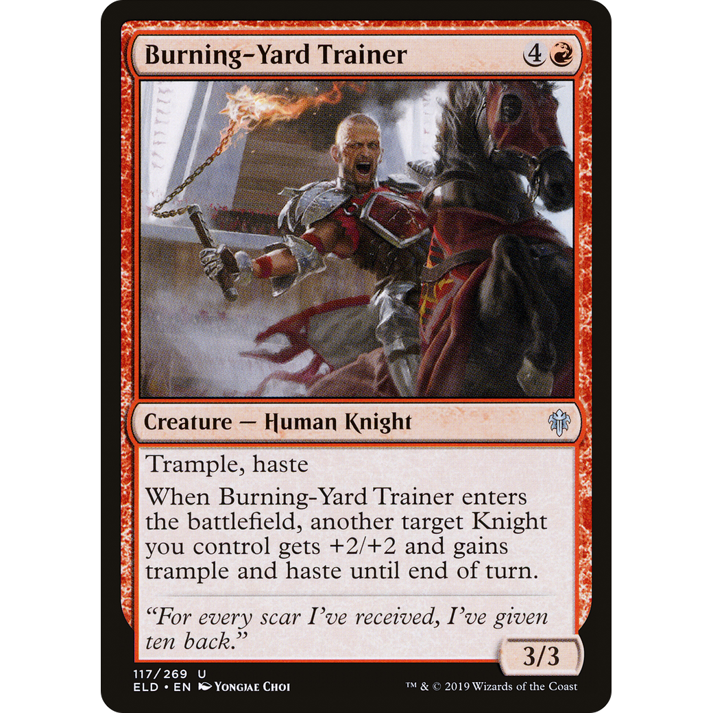 Burning-Yard Trainer (ELD-117) - Throne of Eldraine Foil