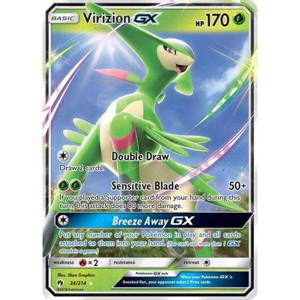 Virizion GX 34/214 - SM Lost Thunder Holofoil