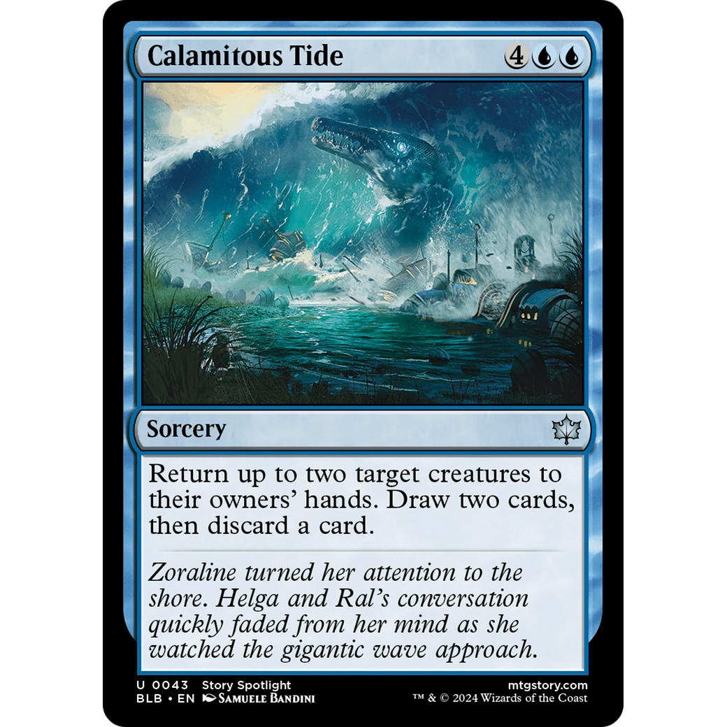 Calamitous Tide (BLB-043) - Bloomburrow Foil