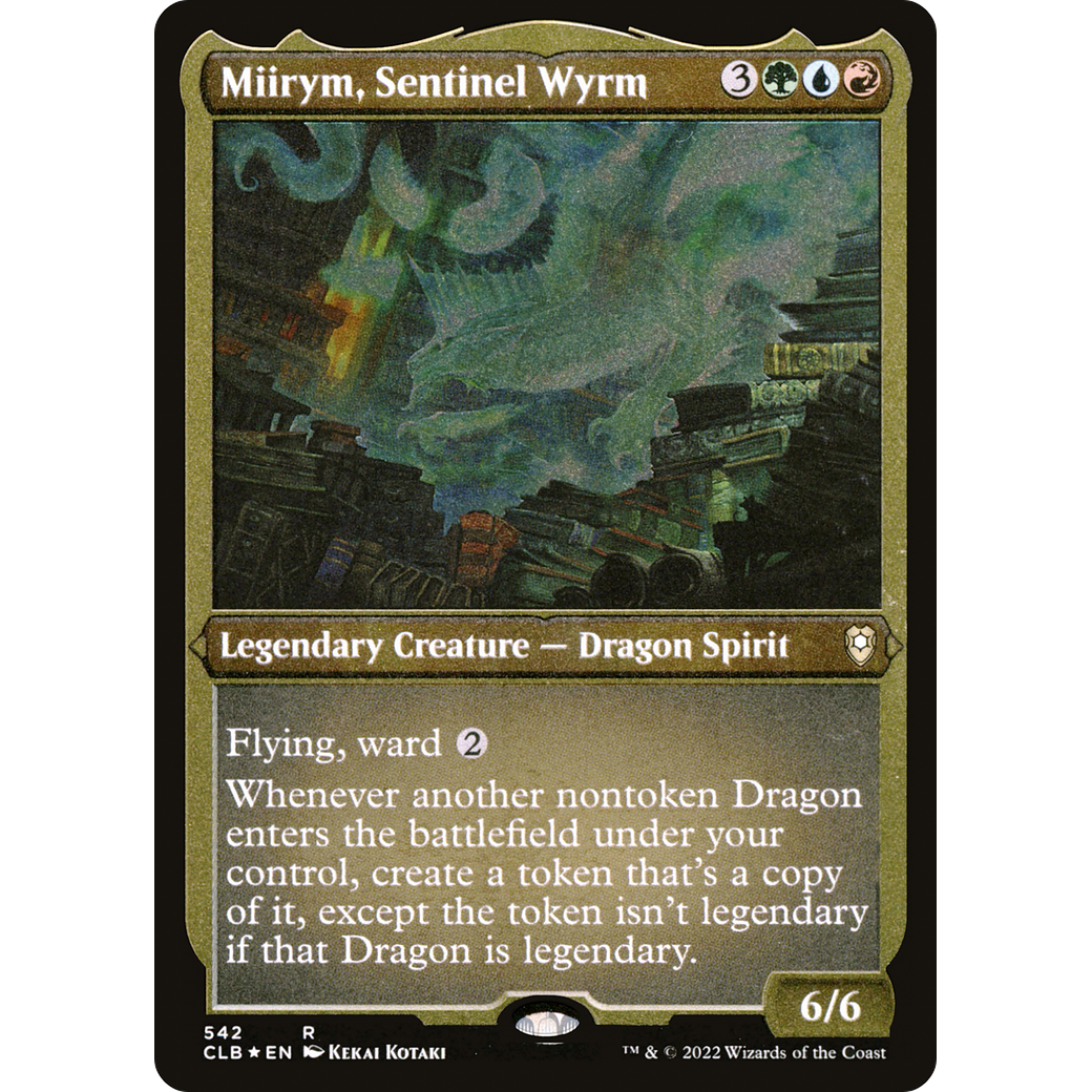 Miirym, Sentinel Wyrm (CLB-542) - Commander Legends: Battle for Baldur's Gate Etched Foil