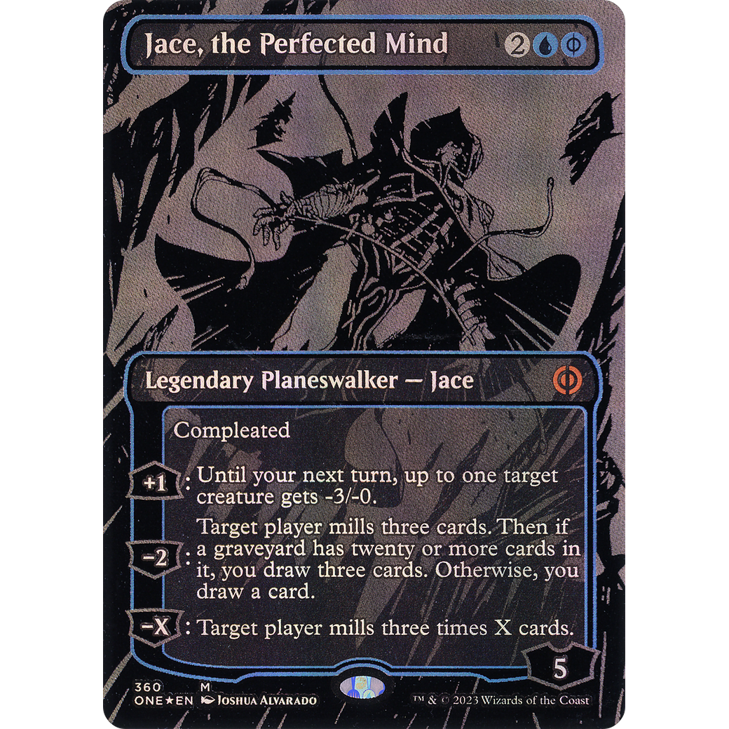 Jace, the Perfected Mind (ONE-360) - Phyrexia: All Will Be One (Borderless) Foil