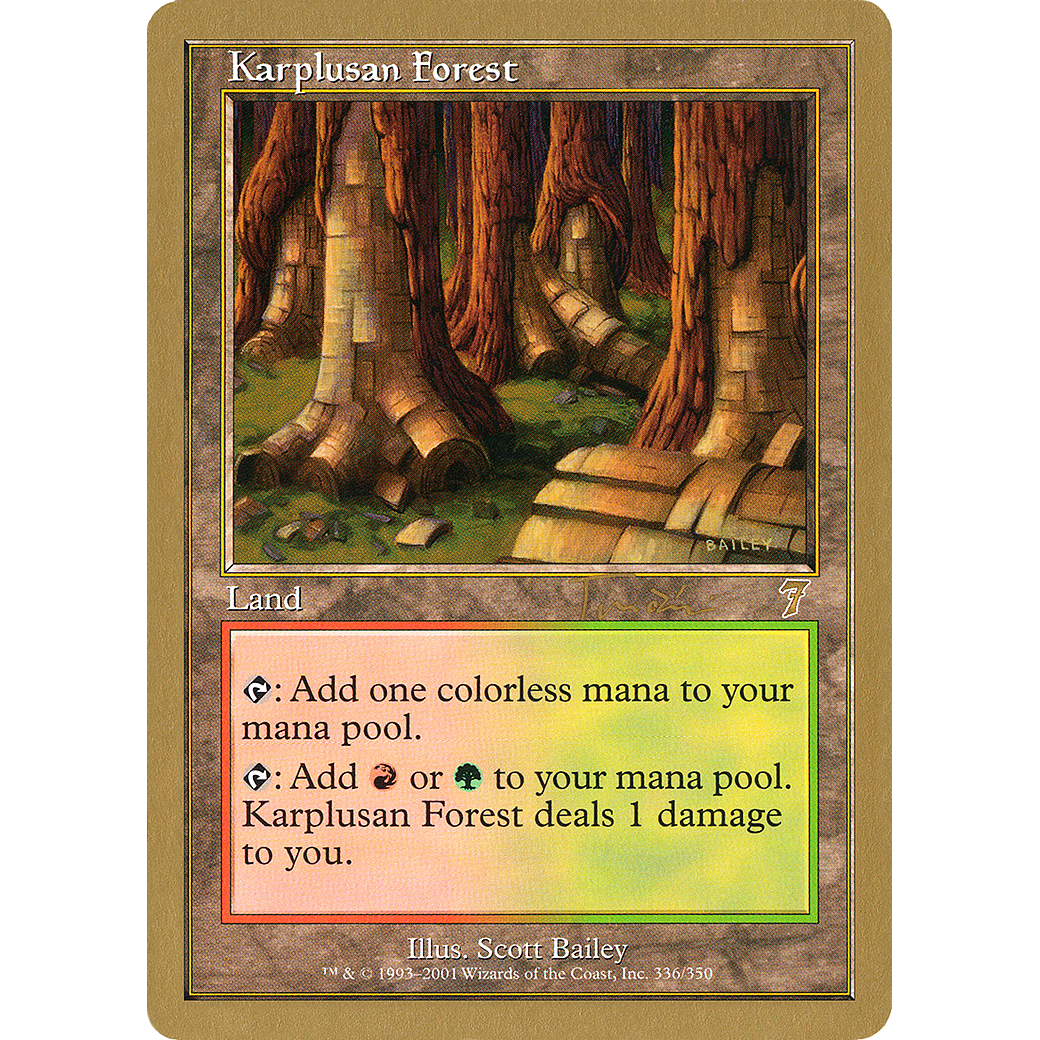 Karplusan Forest - 2001 Jan Tomcani (7ED) (WCD-) - World Championship Decks 2001