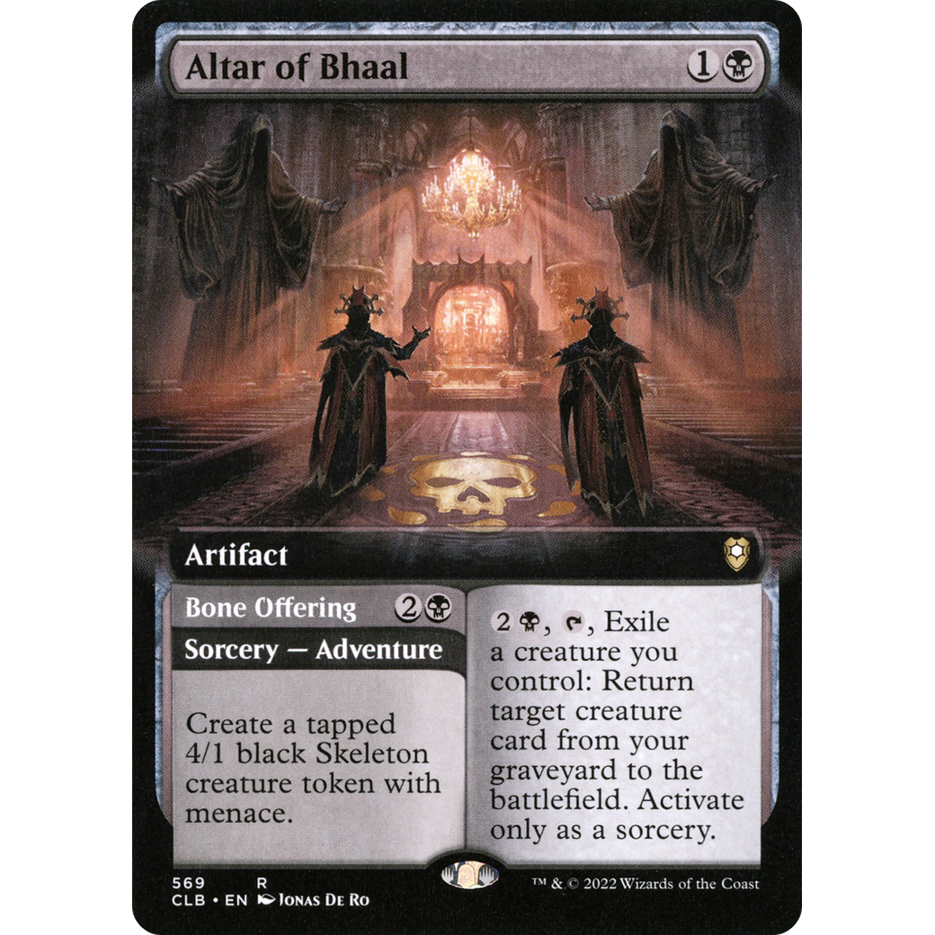 Altar of Bhaal // Bone Offering (CLB-569) - Commander Legends: Battle for Baldur's Gate: (Extended Art) Foil