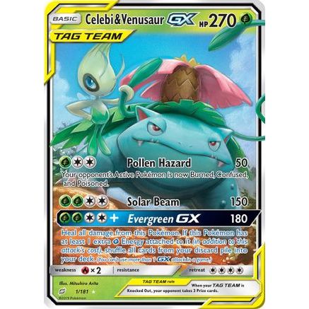 Celebi & Venusaur GX 1/181 - SM Team Up Holofoil