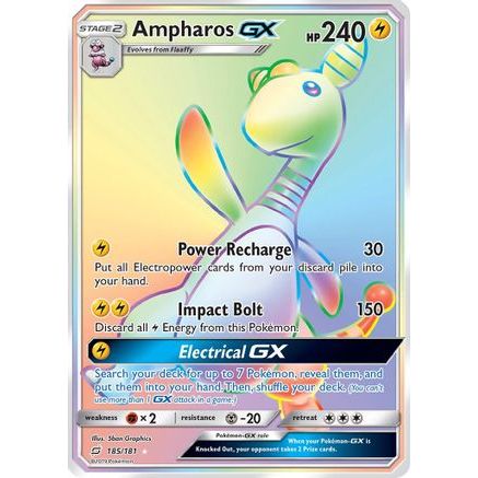 Ampharos GX (Secret) 185/181 - SM Team Up Holofoil
