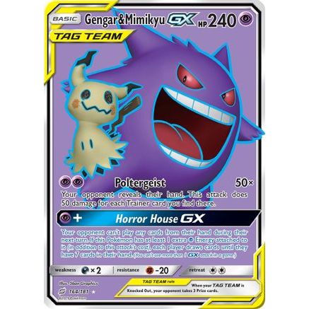 Gengar & Mimikyu GX (Full Art) 164/181 - SM Team Up Holofoil