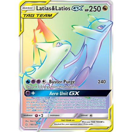 Latias & Latios GX (Secret) 190/181 - SM Team Up Holofoil