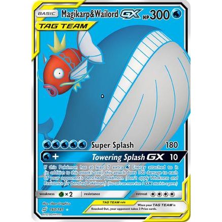 Magikarp & Wailord GX (Full Art) 160/181 - SM Team Up Holofoil