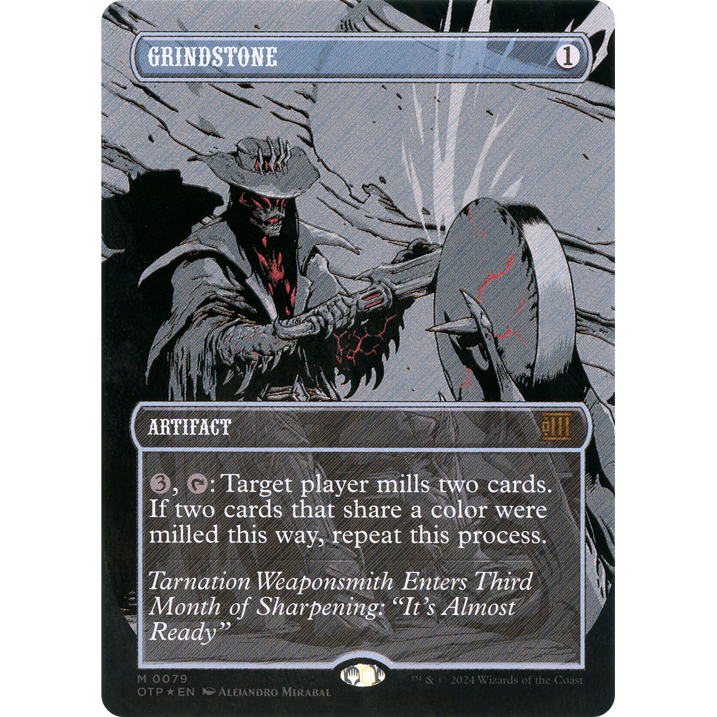Grindstone (Textured Foil) (OTP-079) - Breaking News (Borderless) Foil