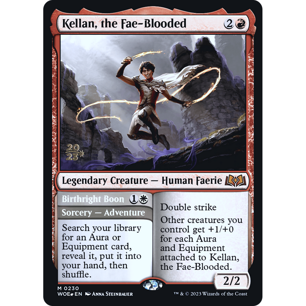 Kellan, the Fae-Blooded // Birthright Boon (PRE-230S) - Wilds of Eldraine Promos Foil
