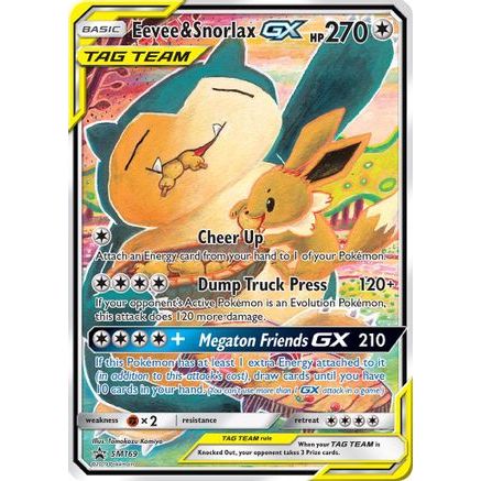 Eevee & Snorlax GX - SM169 SM169/248 - SM Promos Holofoil