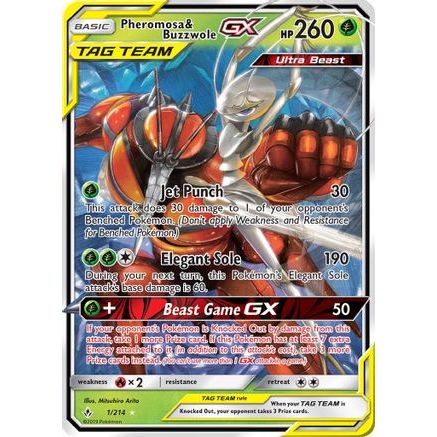 Pheromosa & Buzzwole GX 1/214 - SM Unbroken Bonds Holofoil