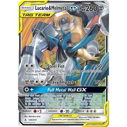 Lucario & Melmetal GX 120/214 - SM Unbroken Bonds Holofoil