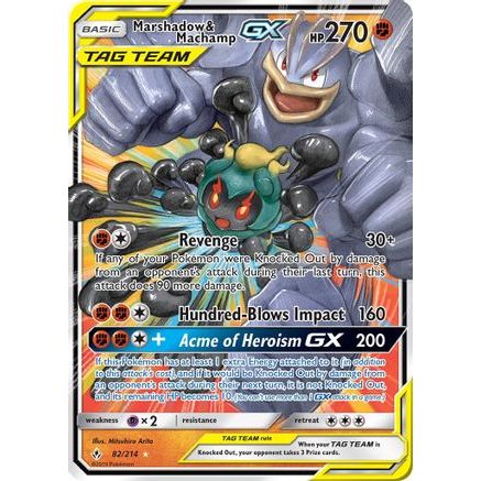 Marshadow & Machamp GX 82/214 - SM Unbroken Bonds Holofoil