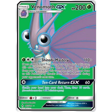 Venomoth GX (Full Art) 193/214 - SM Unbroken Bonds Holofoil