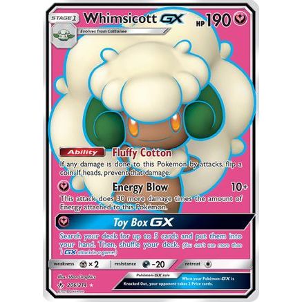 Whimsicott GX (Full Art) 206/214 - SM Unbroken Bonds Holofoil