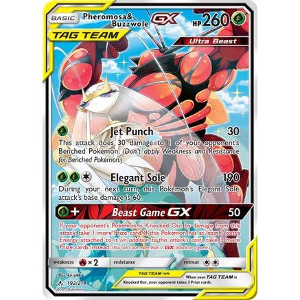 Pheromosa & Buzzwole GX (192) (Alternate Full Art) 192/214 - SM Unbroken Bonds Holofoil