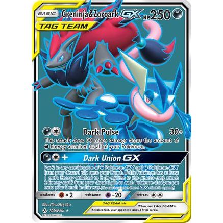 Greninja & Zoroark GX (200) (Full Art) 200/214 - SM Unbroken Bonds Holofoil