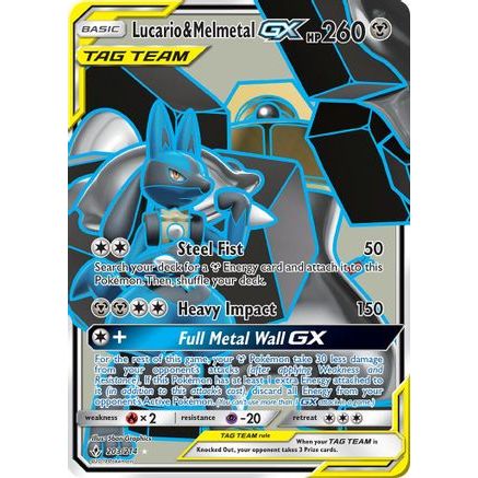Lucario & Melmetal GX (Full Art) 203/214 - SM Unbroken Bonds Holofoil