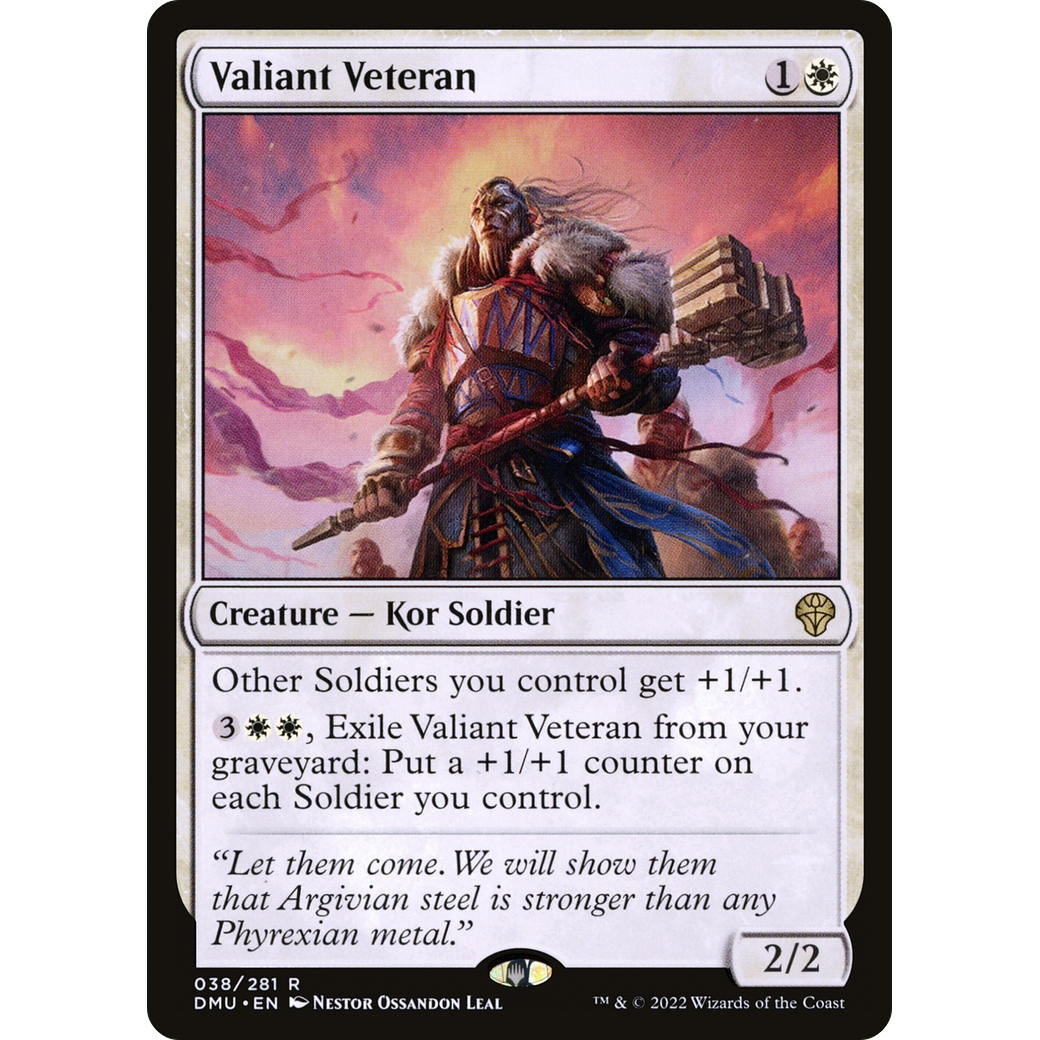 Valiant Veteran (DMU-038) - Dominaria United Foil