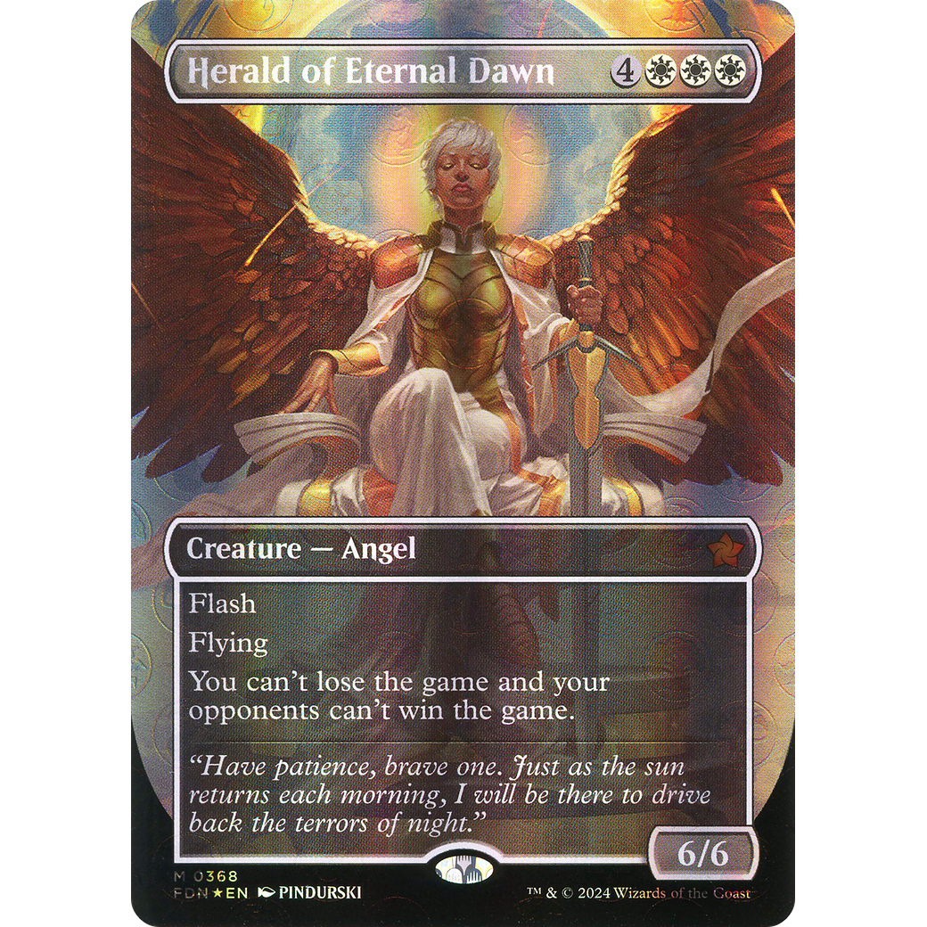 Herald of Eternal Dawn (FDN-368) - Foundations (Borderless) Foil