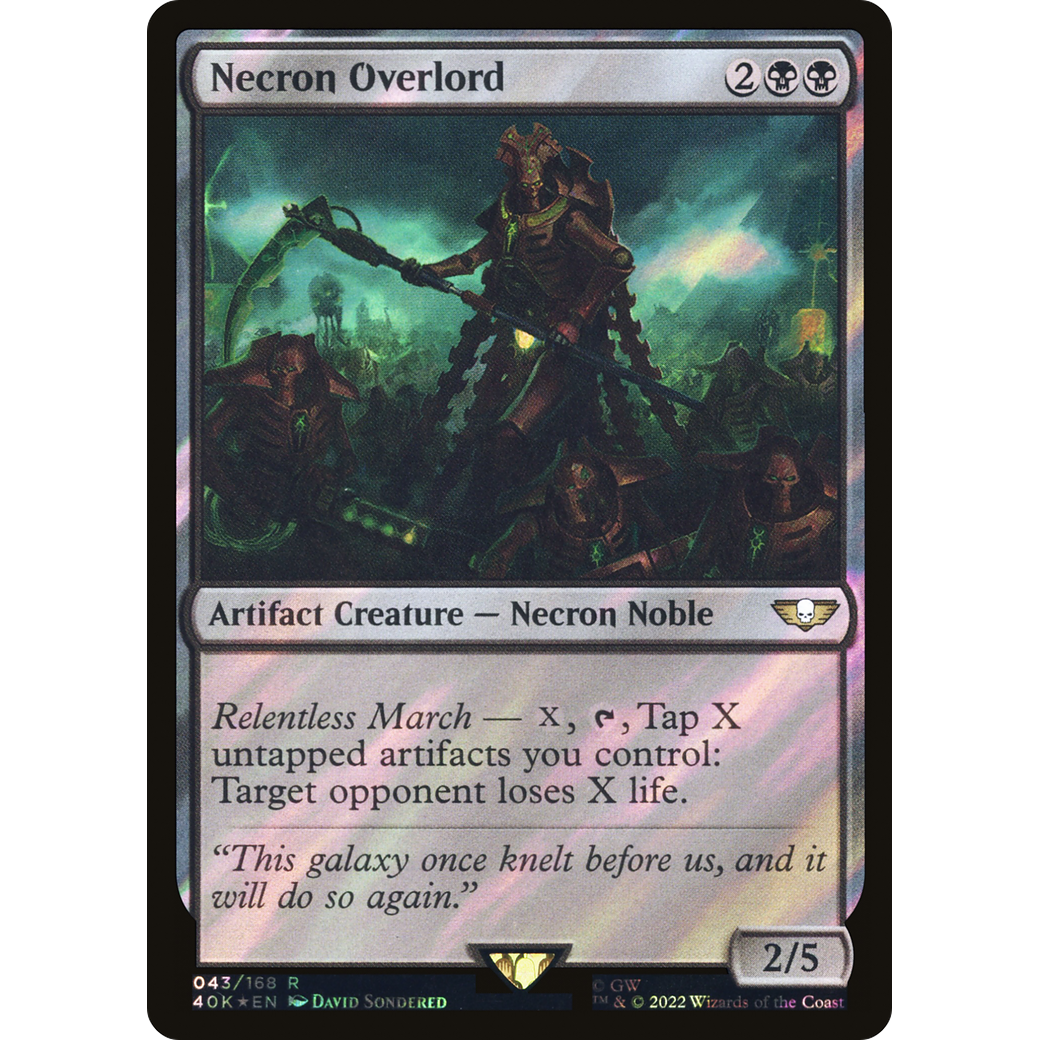 Necron Overlord (40K-043) - Warhammer 40,000 Commander Foil