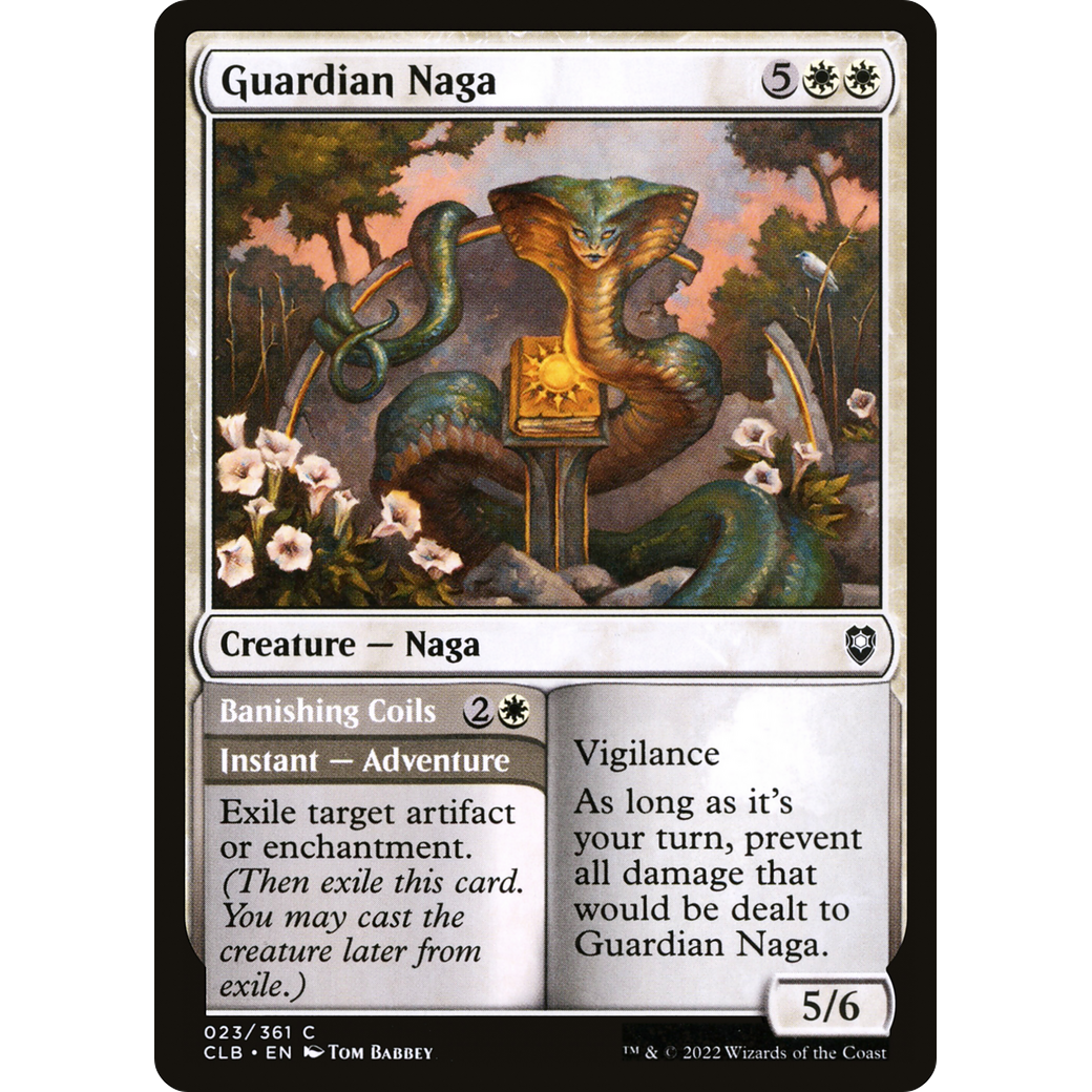 Guardian Naga // Banishing Coils (CLB-023) - Commander Legends: Battle for Baldur's Gate