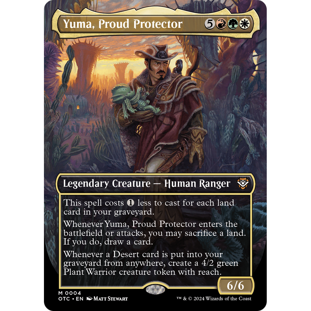Yuma, Proud Protector (OTC-004) - Outlaws of Thunder Junction Commander (Borderless)