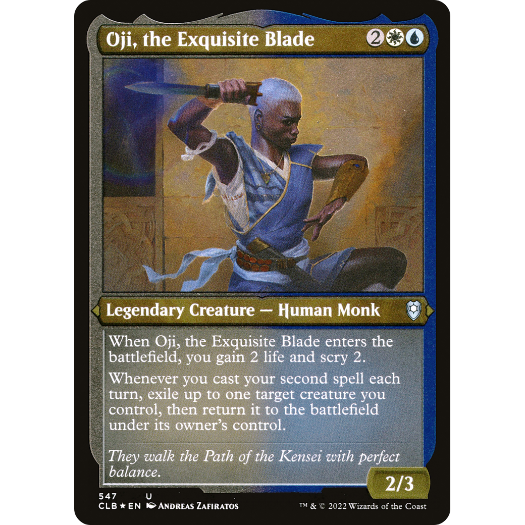 Oji, the Exquisite Blade (CLB-547) - Commander Legends: Battle for Baldur's Gate Etched Foil