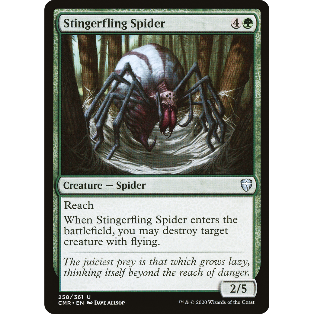 Stingerfling Spider (CMR-258) - Commander Legends Foil