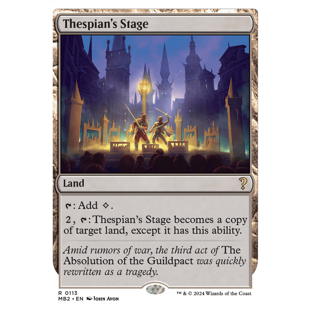 Thespian's Stage (White Border) (MB2-113) - Mystery Booster 2