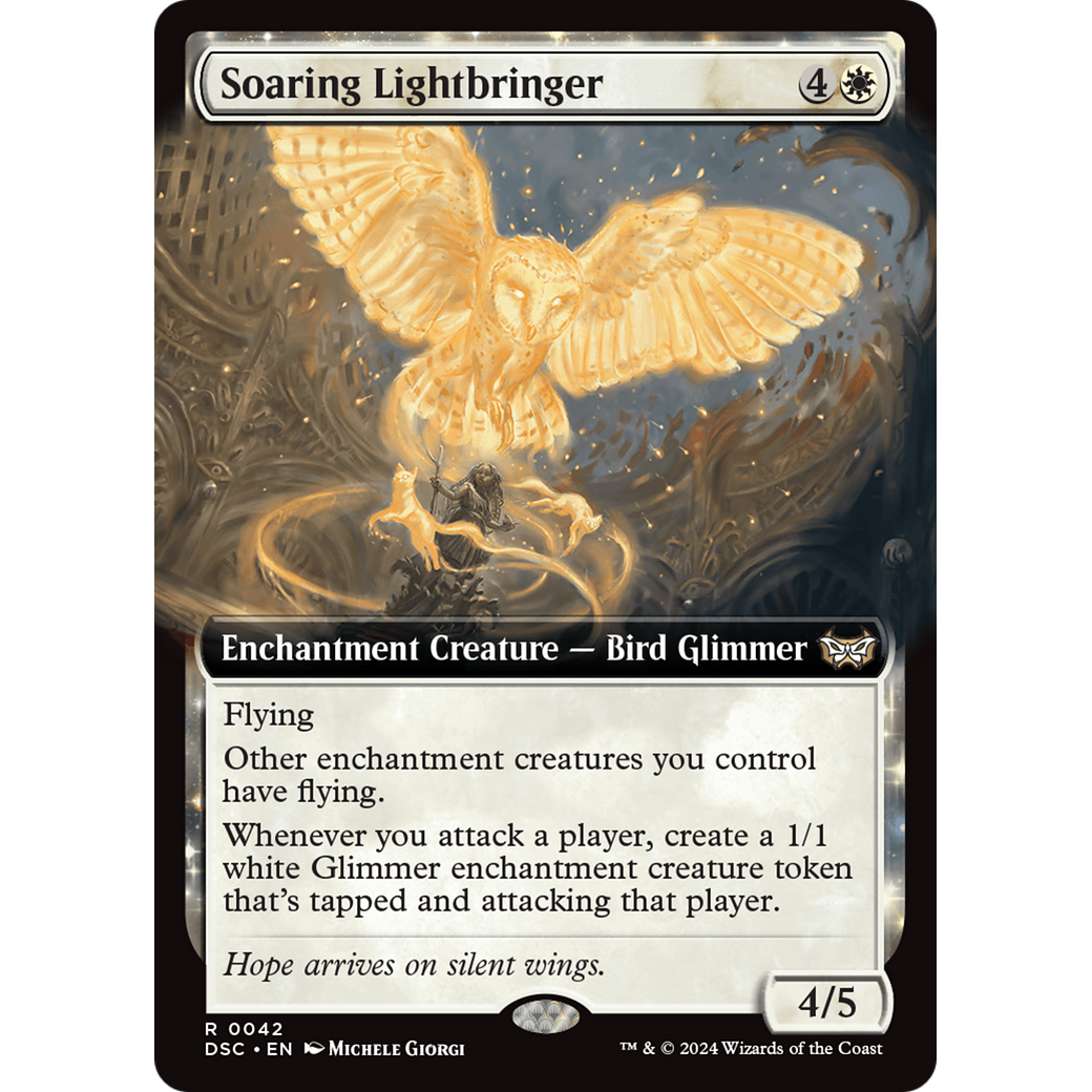 Soaring Lightbringer (DSC-042) - Duskmourn: House of Horror Commander: (Extended Art, nyxtouched)