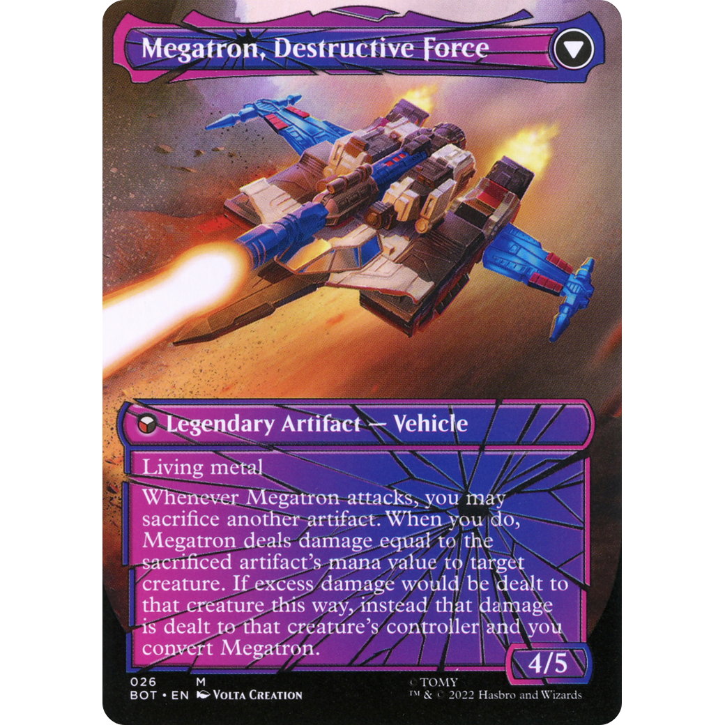 Megatron, Tyrant (Shattered Glass) (BOT-026) - Transformers: (convertdfc, shatteredglass) (Borderless) Foil