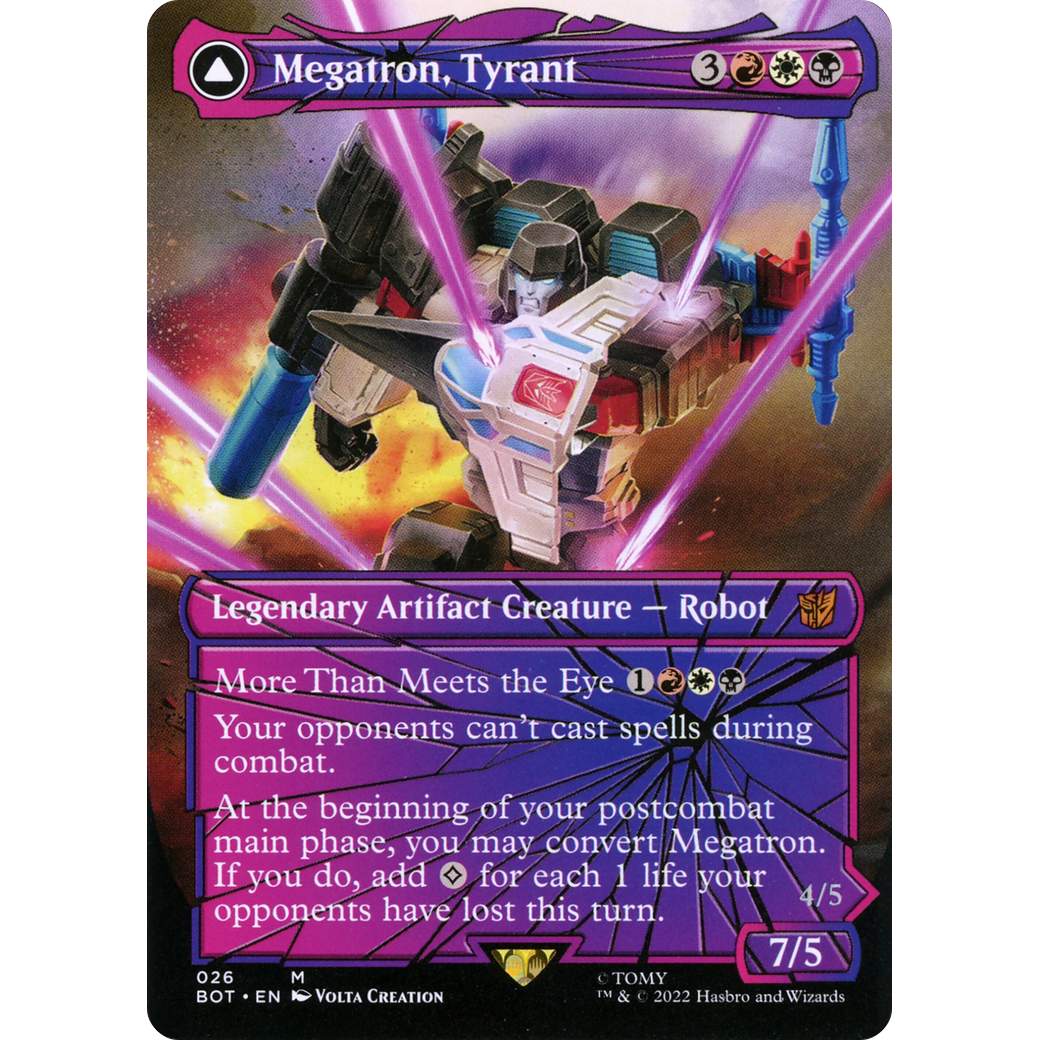 Megatron, Tyrant (Shattered Glass) (BOT-026) - Transformers: (convertdfc, shatteredglass) (Borderless) Foil