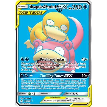 Slowpoke & Psyduck GX (Full Art) 217/236 - SM Unified Minds Holofoil