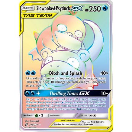 Slowpoke & Psyduck GX (Secret) 239/236 - SM Unified Minds Holofoil