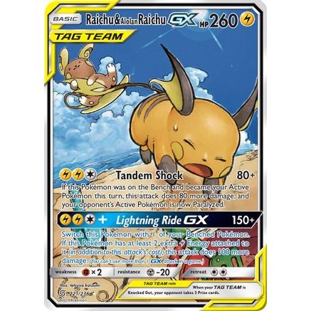 Raichu & Alolan Raichu GX (Alternate Full Art) 221/236 - SM Unified Minds Holofoil