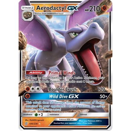 Aerodactyl GX 106/236 - SM Unified Minds Holofoil