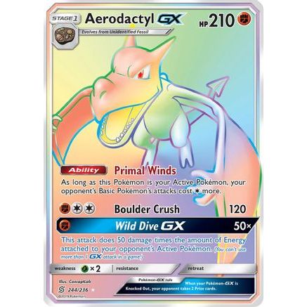 Aerodactyl GX (Secret) 244/236 - SM Unified Minds Holofoil