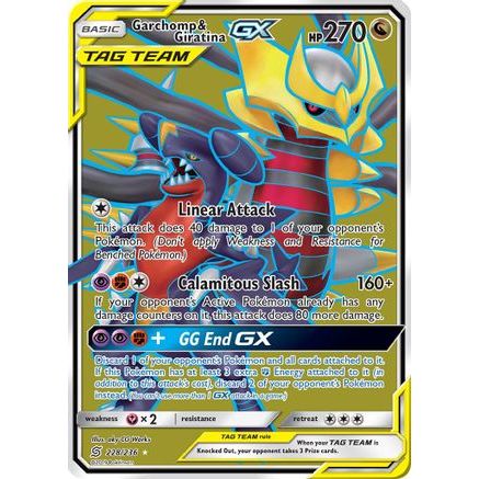 Garchomp & Giratina GX (Full Art) 228/236 - SM Unified Minds Holofoil