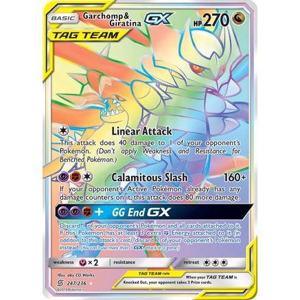 Garchomp & Giratina GX (Secret) 247/236 - SM Unified Minds Holofoil