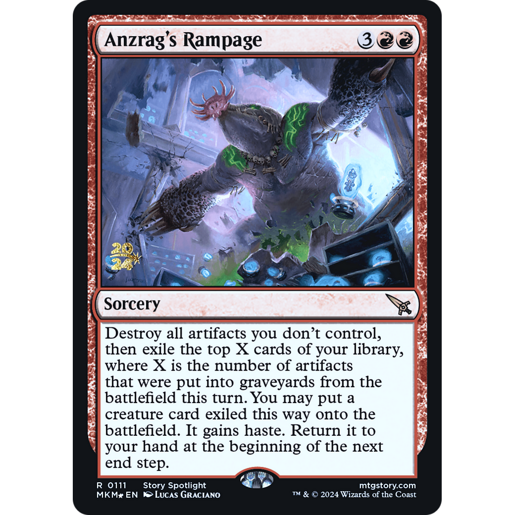 Anzrag's Rampage (PRE-111S) - Murders at Karlov Manor Promos Foil