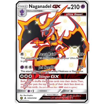 Naganadel GX SV63/94 - Hidden Fates Shiny Vault Holofoil