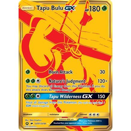 Tapu Bulu GX SV91/94 - Hidden Fates Shiny Vault Holofoil