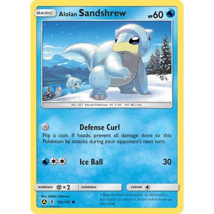 Alolan Sandshrew - 19a/145 19a/145 - Alternate Art Promos Holofoil