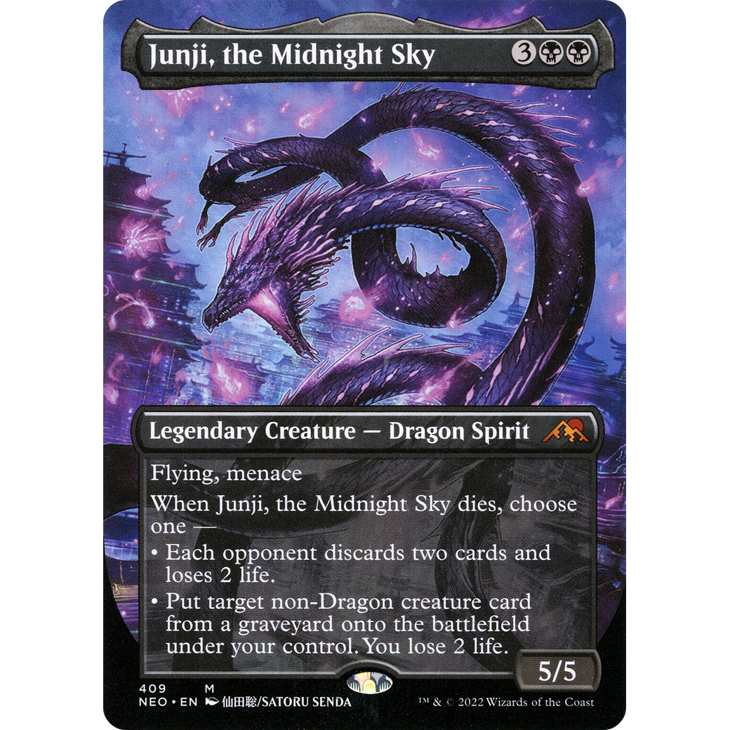 Junji, the Midnight Sky (NEO-409) - Kamigawa: Neon Dynasty (Borderless) Foil