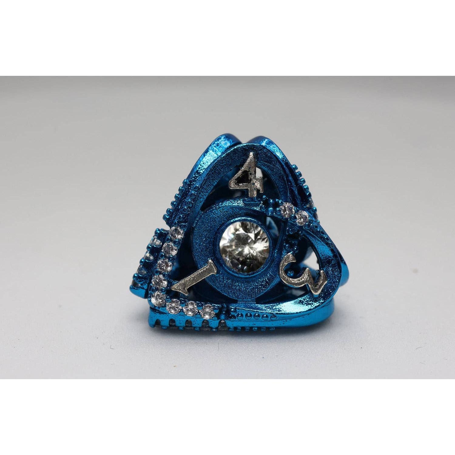 Hollow Hearts: Jeweled Blue - Metal RPG Dice Set