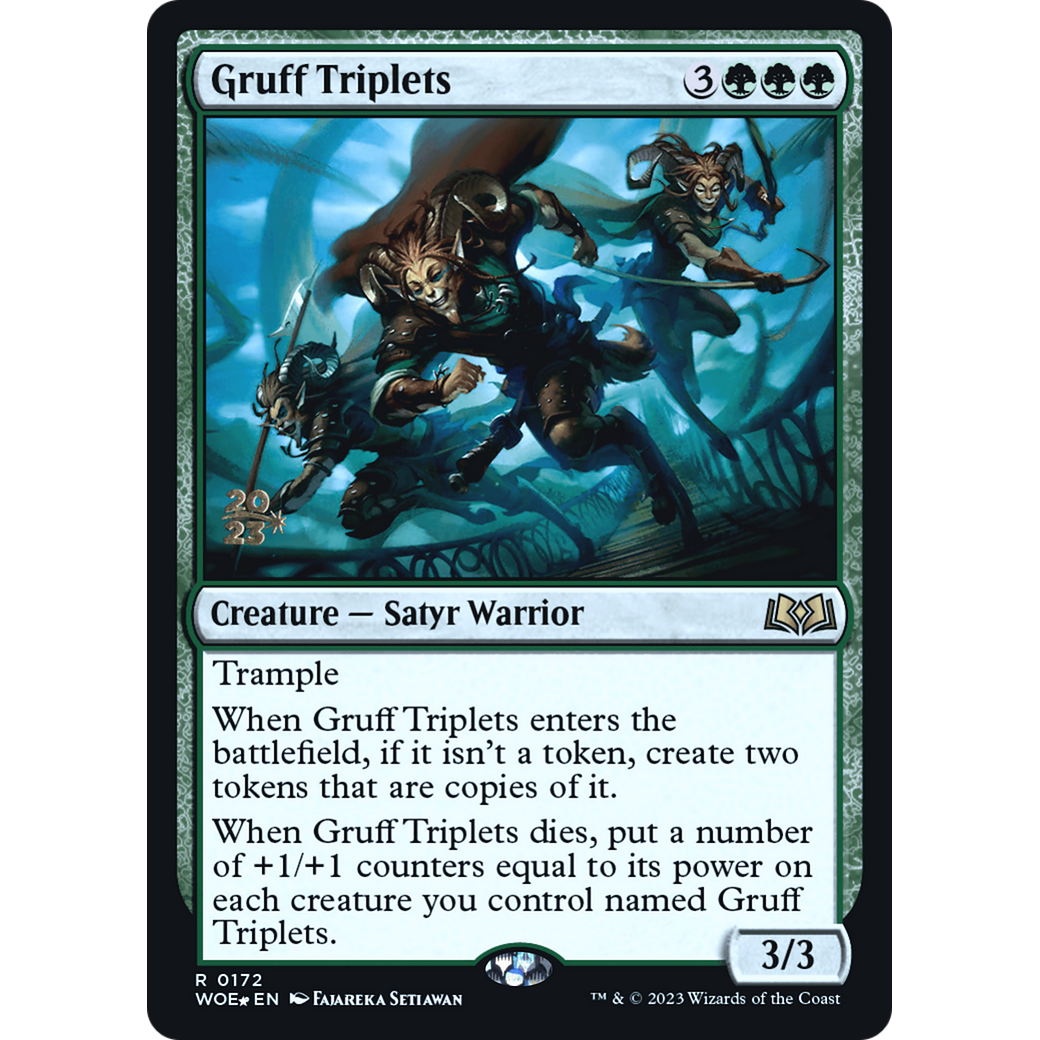 Gruff Triplets (PRE-172S) - Wilds of Eldraine Promos Foil