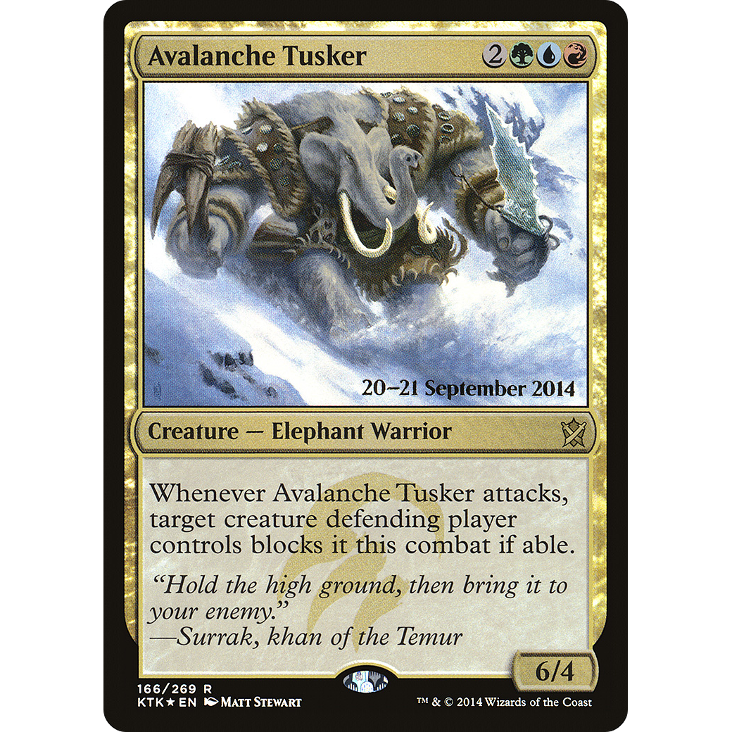 Avalanche Tusker (PRE-166) - Khans of Tarkir Promos Foil